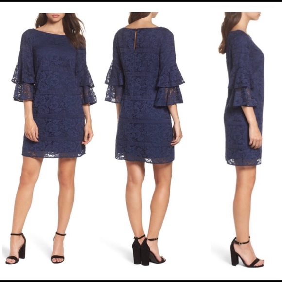 Eliza J Dresses & Skirts - ⚡️Flash Sale⚡️Eliza J Navy Lace Dress